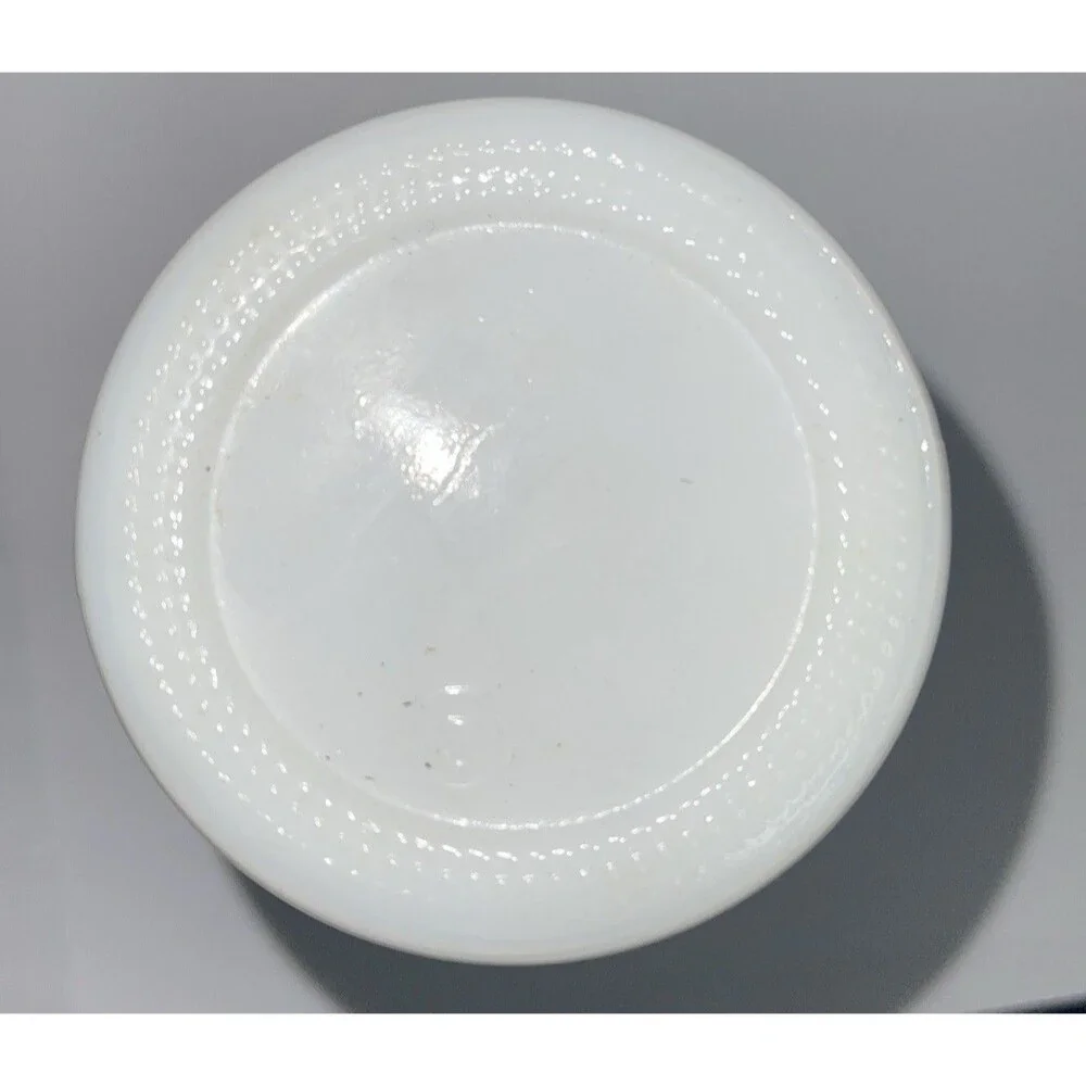 Vintage White Randall Milk Glass Six Inch 3 Tier Base Art Deco Style Bud Vase